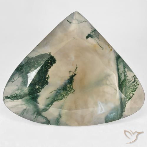 29.68ct Natural Multicolor ágata de musgo, En forma de pera, Transparente