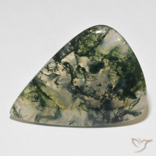 76.96ct Natural Multicolor ágata de musgo, En forma de pera, Translúcido