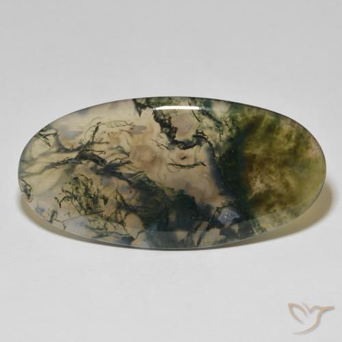 83.26ct Natural Multicolor ágata de musgo, Ovalada, Opaco
