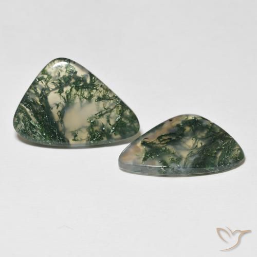 Gemas de Ágata musgosa Multicolor natural de 19.96 ct, Elegante, Translúcido