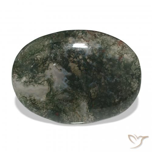 37.71ct Multicolor Ágata musgosa, Ovalada, Translúcido