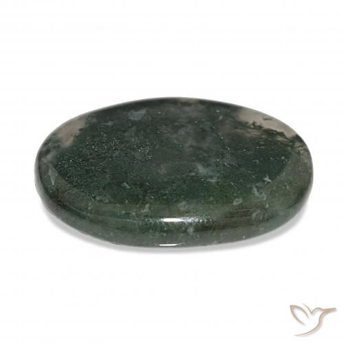Ágata musgosa Multicolor natural de 39.60 ct, Ovalada, Translúcido