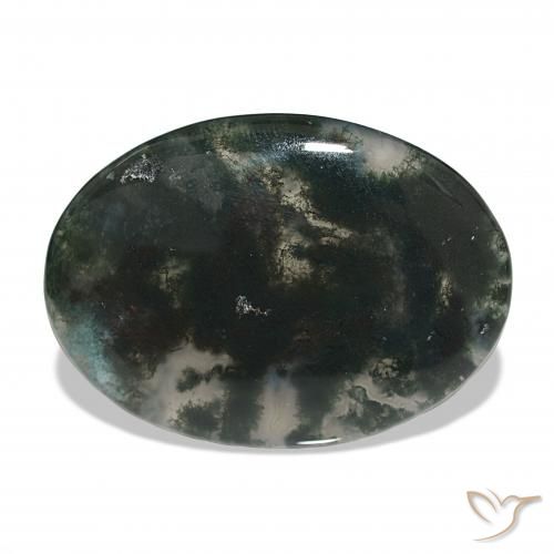 30.13ct Multicolor Ágata musgosa, Ovalada, Translúcido