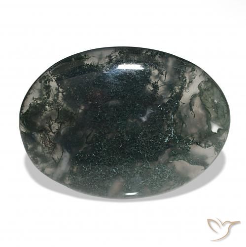 36.54ct Multicolor Ágata musgosa, Ovalada, Translúcido