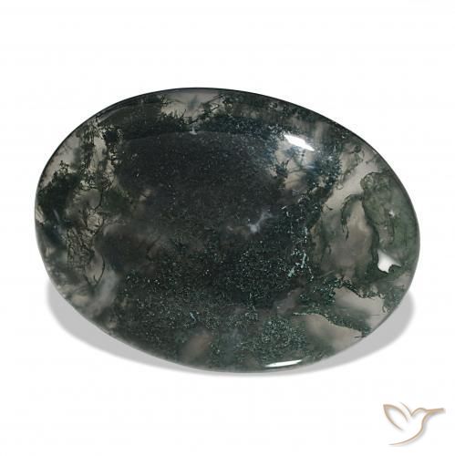 Ágata musgosa Multicolor natural de 36.54 ct, Ovalada, Translúcido