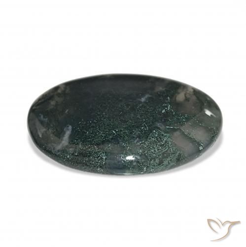 Ágata musgosa Multicolor natural de 36.54 ct, Ovalada, Translúcido