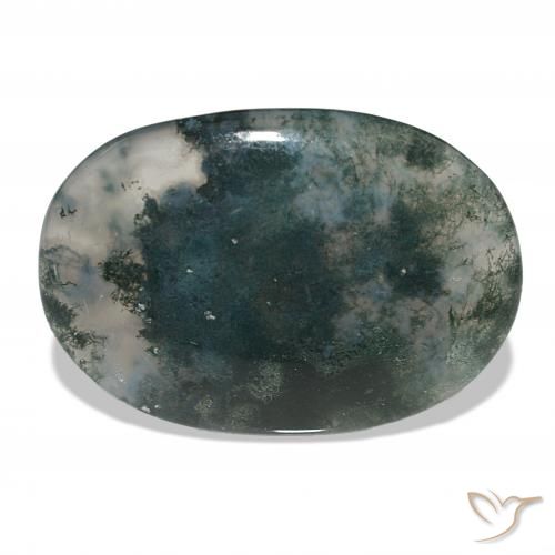 45.08ct Multicolor Ágata musgosa, Ovalada, Translúcido