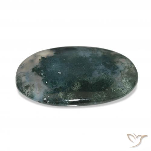 Ágata musgosa Multicolor natural de 45.08 ct, Ovalada, Translúcido