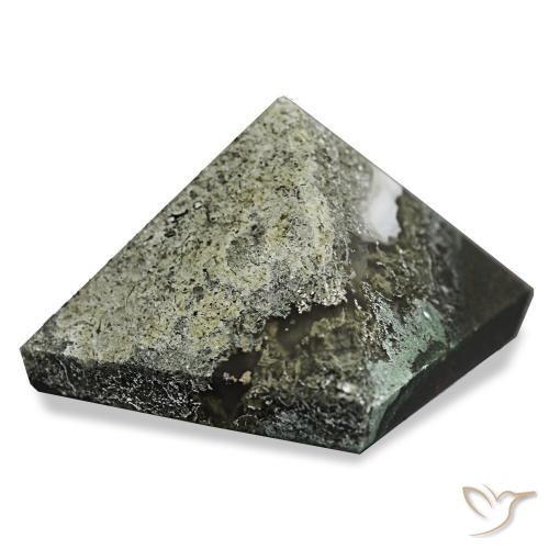 Ágata musgosa Verde bosque natural de 85.25 ct, Cuadrado, Opaco