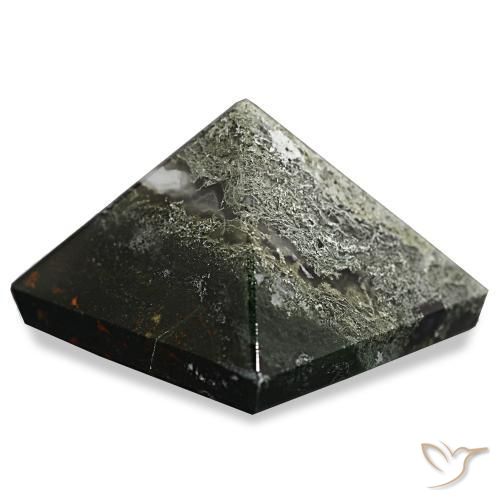 Ágata musgosa Verde bosque natural de 85.25 ct, Cuadrado, Opaco