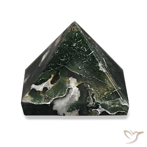 Ágata musgosa Verde bosque natural de 69.86 ct, Cuadrado, Opaco