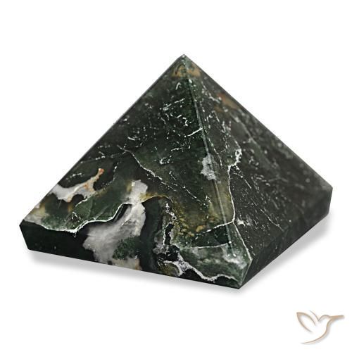 Ágata musgosa Verde bosque natural de 69.86 ct, Cuadrado, Opaco