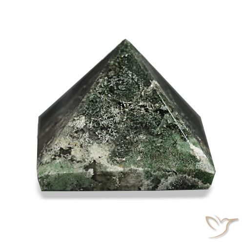 89.65ct Verde bosque Ágata musgosa, Cuadrado, Opaco