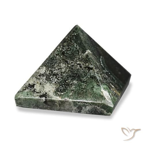 Ágata musgosa Verde bosque natural de 89.65 ct, Cuadrado, Opaco