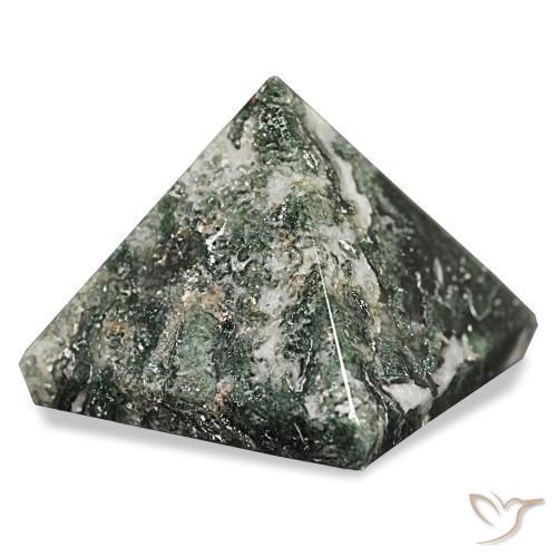 Ágata musgosa Verde bosque natural de 85.75 ct, Cuadrado, Opaco