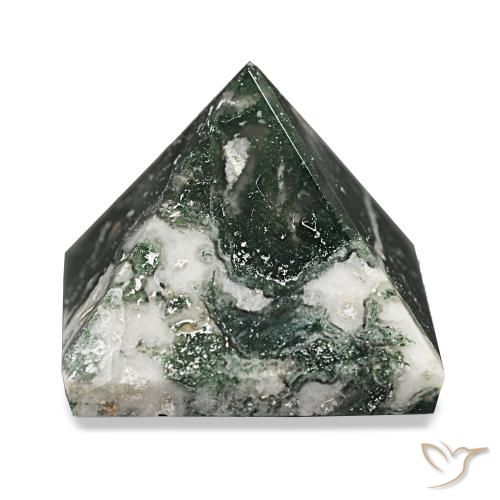90.31ct Verde bosque Ágata musgosa, Cuadrado, Opaco