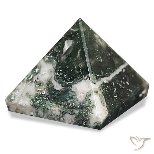 Ágata musgosa Verde bosque natural de 90.31 ct, Cuadrado, Opaco