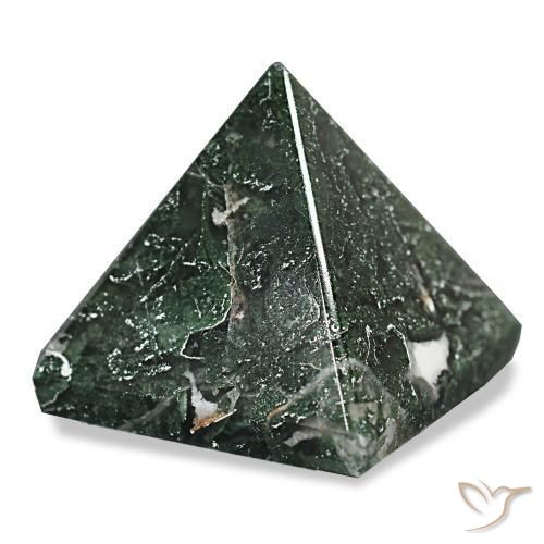 Ágata musgosa Verde bosque natural de 98.28 ct, Cuadrado, Opaco