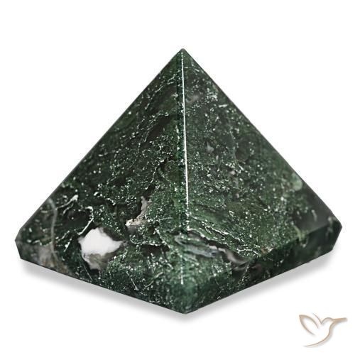 Ágata musgosa Verde bosque natural de 98.28 ct, Cuadrado, Opaco