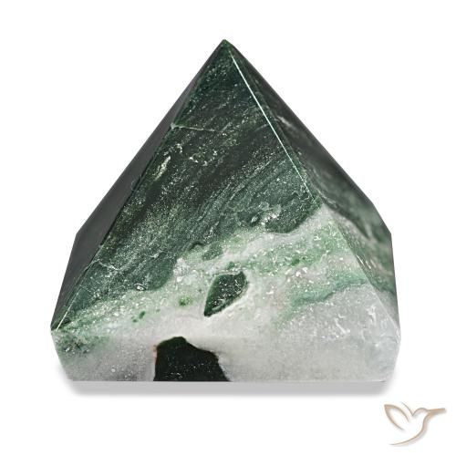 112.97ct Verde bosque Ágata musgosa, Cuadrado, Opaco