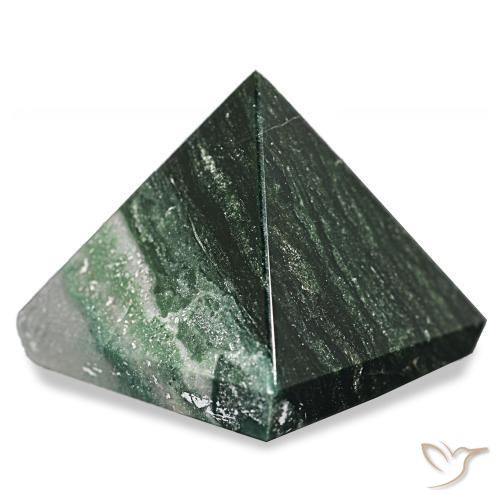 Ágata musgosa Verde bosque natural de 112.97 ct, Cuadrado, Opaco