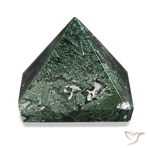 Ágata musgosa Verde bosque natural de 87.69 ct, Cuadrado, Opaco