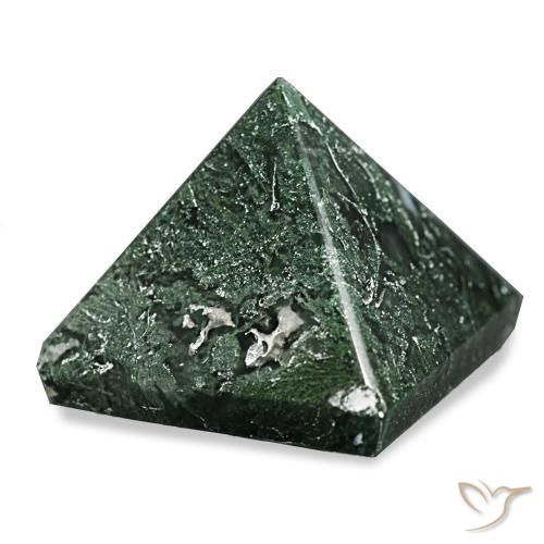 Ágata musgosa Verde bosque natural de 87.69 ct, Cuadrado, Opaco