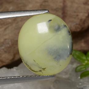 Ópalo musgoso dendrita amarilla natural de 3,18 ct, corte óvalo, translúcido