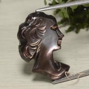Madreperla Marrón chocolate natural de 5.69 ct, Elegante, Opaco