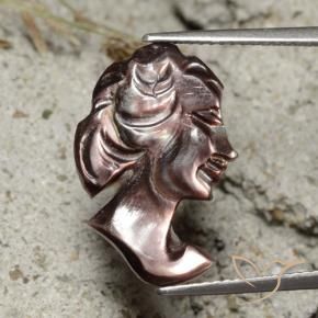 Madreperla Marrón chocolate natural de 3.45 ct, Elegante, Opaco