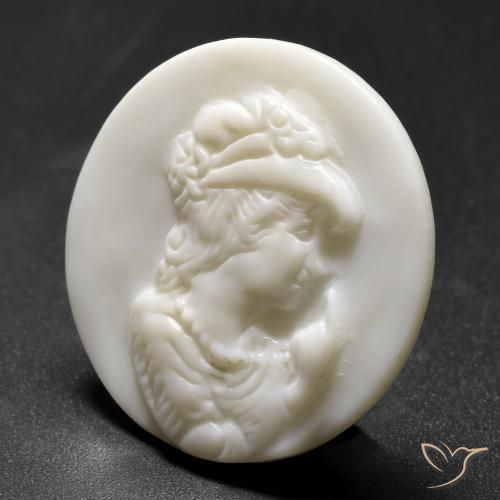 14.32ct Natural Blanco perlado Madreperla, Redondo, Opaco