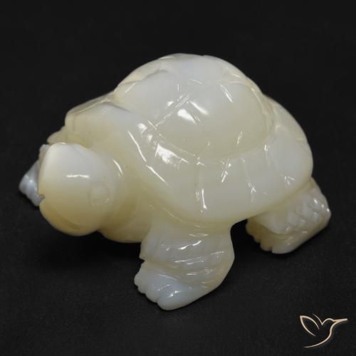 Madreperla Blanco perlado natural de 21.64 ct, Elegante, Opaco