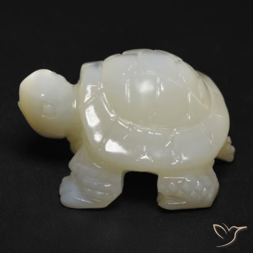 Madreperla Blanco perlado natural de 21.64 ct, Elegante, Opaco