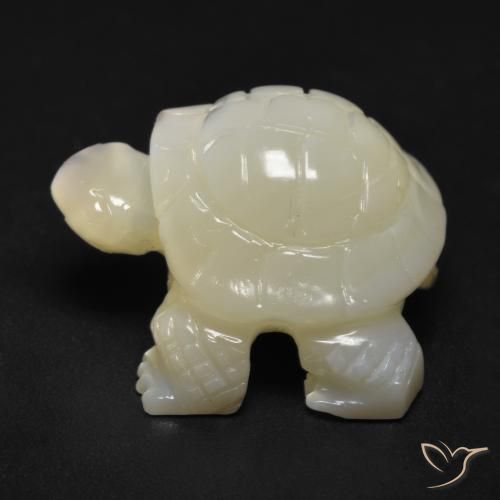 Madreperla Blanco perlado natural de 19.50 ct, Elegante, Opaco