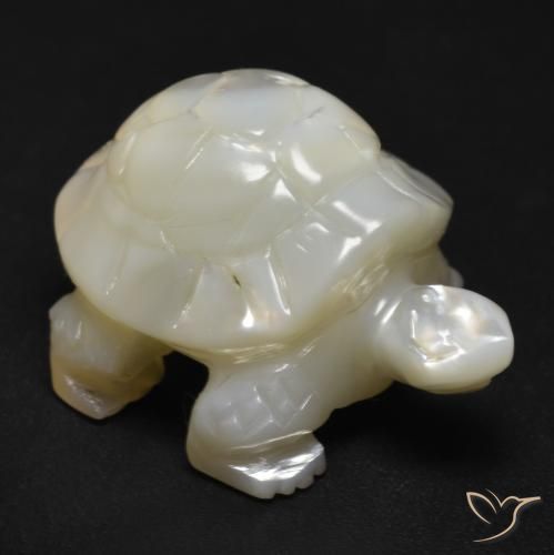20.94ct Natural Blanco perlado Madreperla, Elegante, Opaco