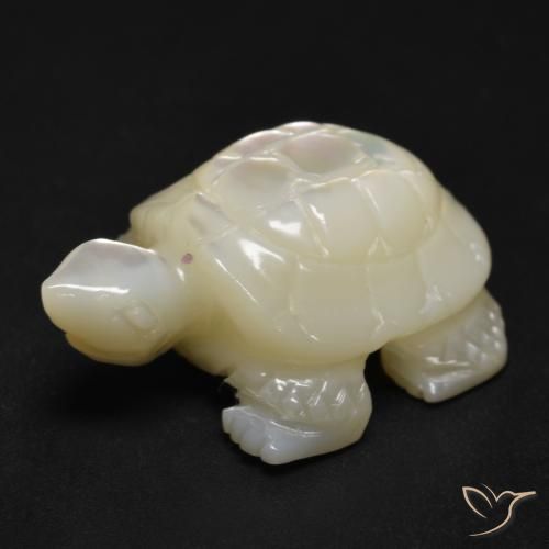 Madreperla Blanco perlado natural de 17.91 ct, Elegante, Opaco