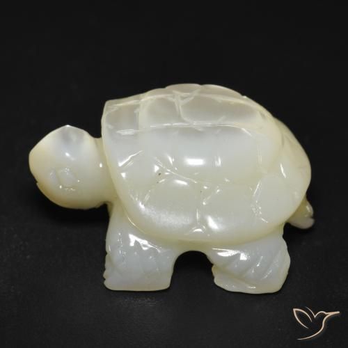 Madreperla Blanco apagado natural de 18.20 ct, Elegante, Opaco
