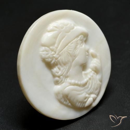 Madreperla Blanco cálido natural de 14.49 ct, Redondo, Opaco