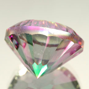 Cuarzo Místico Arcoíris superior natural de 12.83 ct, Corte Redondo, IF