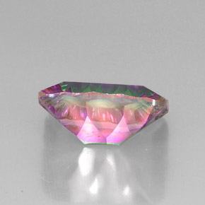 Cuarzo Místico Arcoíris superior natural de 19.36 ct, corte esmeralda, VVS