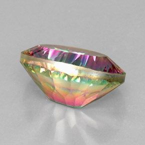 Cuarzo místico multicolor natural de 13,17 ct, corte óvalo, VVS