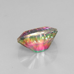 Cuarzo místico multicolor natural de 13,12 ct, corte óvalo, VVS
