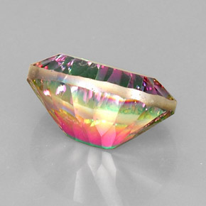 Cuarzo místico multicolor natural de 13,61 ct, corte óvalo, VVS