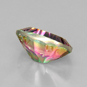 Cuarzo místico multicolor natural de 12,67 ct, corte óvalo, VVS