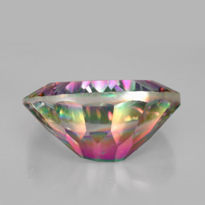 Cuarzo místico multicolor natural de 12,09 ct, corte óvalo, VVS