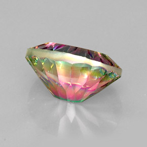 Cuarzo místico multicolor natural de 13,61 ct, corte óvalo, VVS