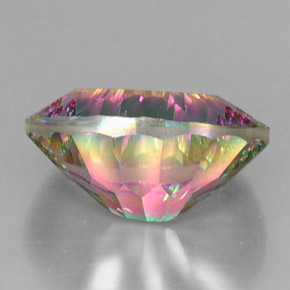Cuarzo místico multicolor natural de 12,71 ct, corte óvalo, VVS