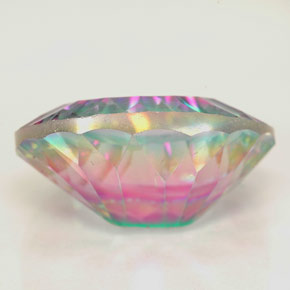 Cuarzo místico multicolor natural de 12,22 ct, corte óvalo, VVS