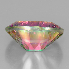 Cuarzo místico multicolor natural de 12,17 ct, corte óvalo, VVS