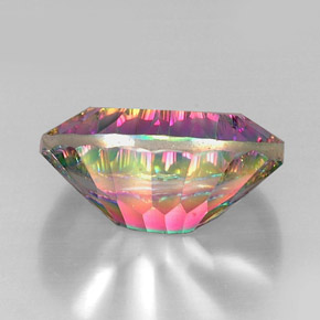 Cuarzo místico multicolor natural de 12,54 ct, corte óvalo, VVS